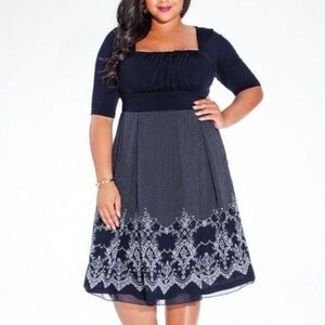 IGIGI Plus Size Hayleigh Midnight Blue Stretch Dress